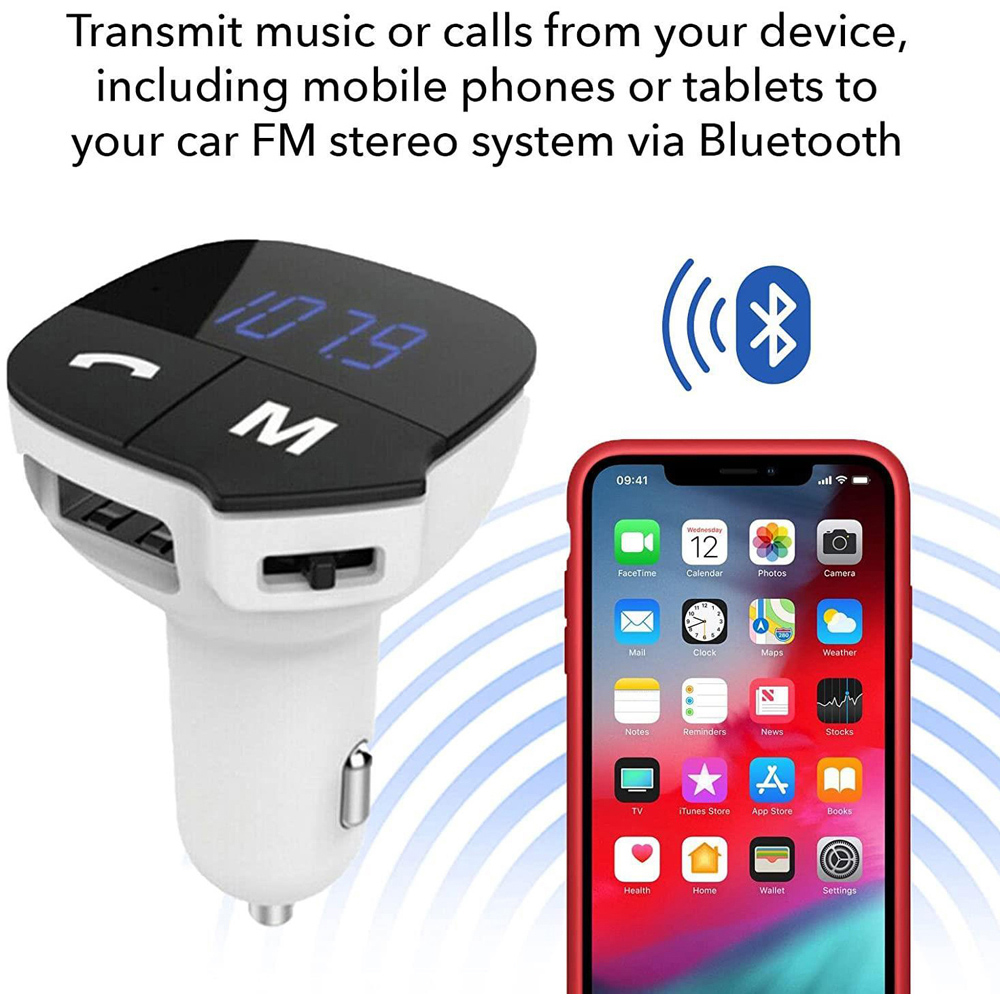 Aquarius White Bluetooth Car Adapter 2 Pack Image 3
