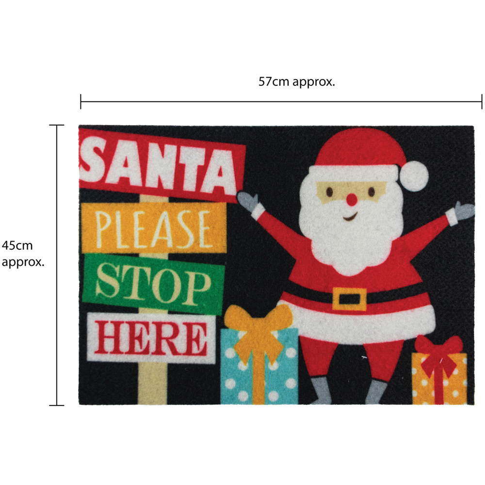 JVL Christmas Santa Machine Washable Door Mat 40 x 57cm Image 8
