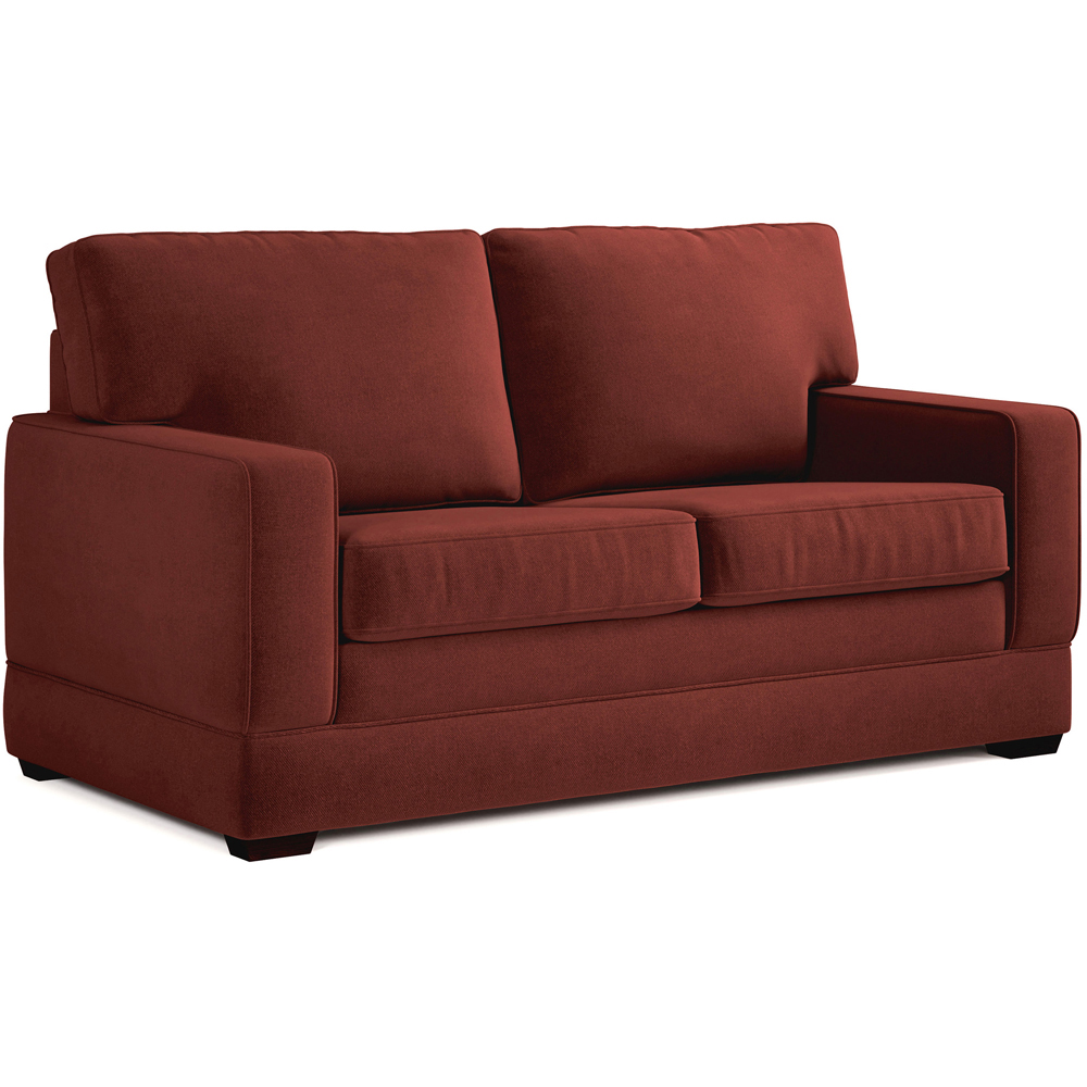 Jay-Be Urban 2 Seater Brushed Twill Burnt Amber Sofa Bed with e-Pocket Mattress Image 2