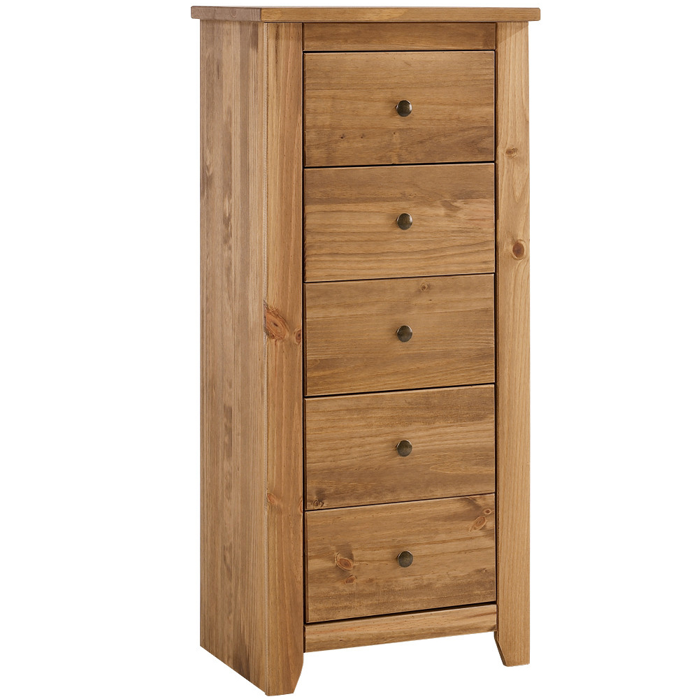 Havana 5 Drawer Solid Pine Chest of Drawers Image 2