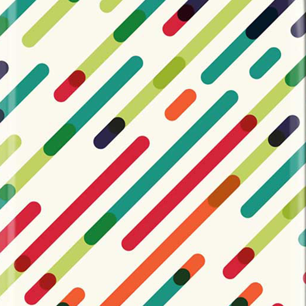 Warren Reed Designer Cabin Coloured Diagonal Abstract Pattern Suitcase Image 3