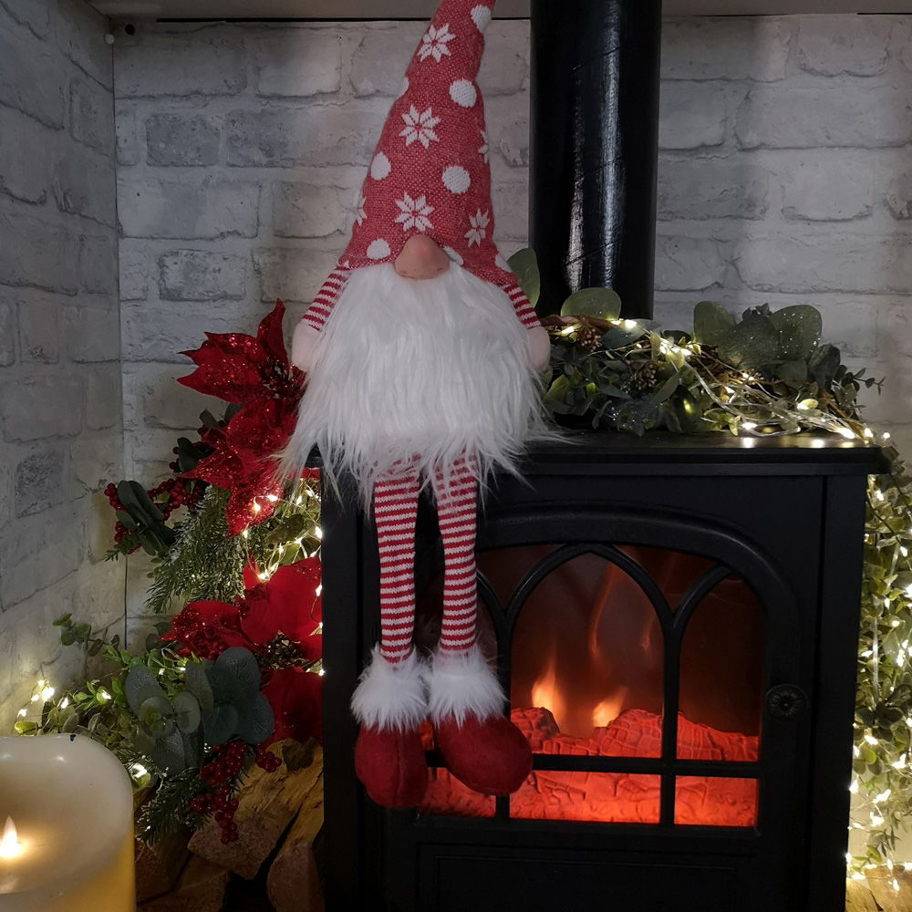 Samuel Alexander Red Christmas Gonk Decoration with Dangly legs Image 2
