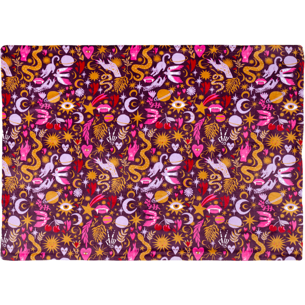 Furn Enchanted Printed Pink Sherpa Fleece Throw 130 x 180cm Image 4