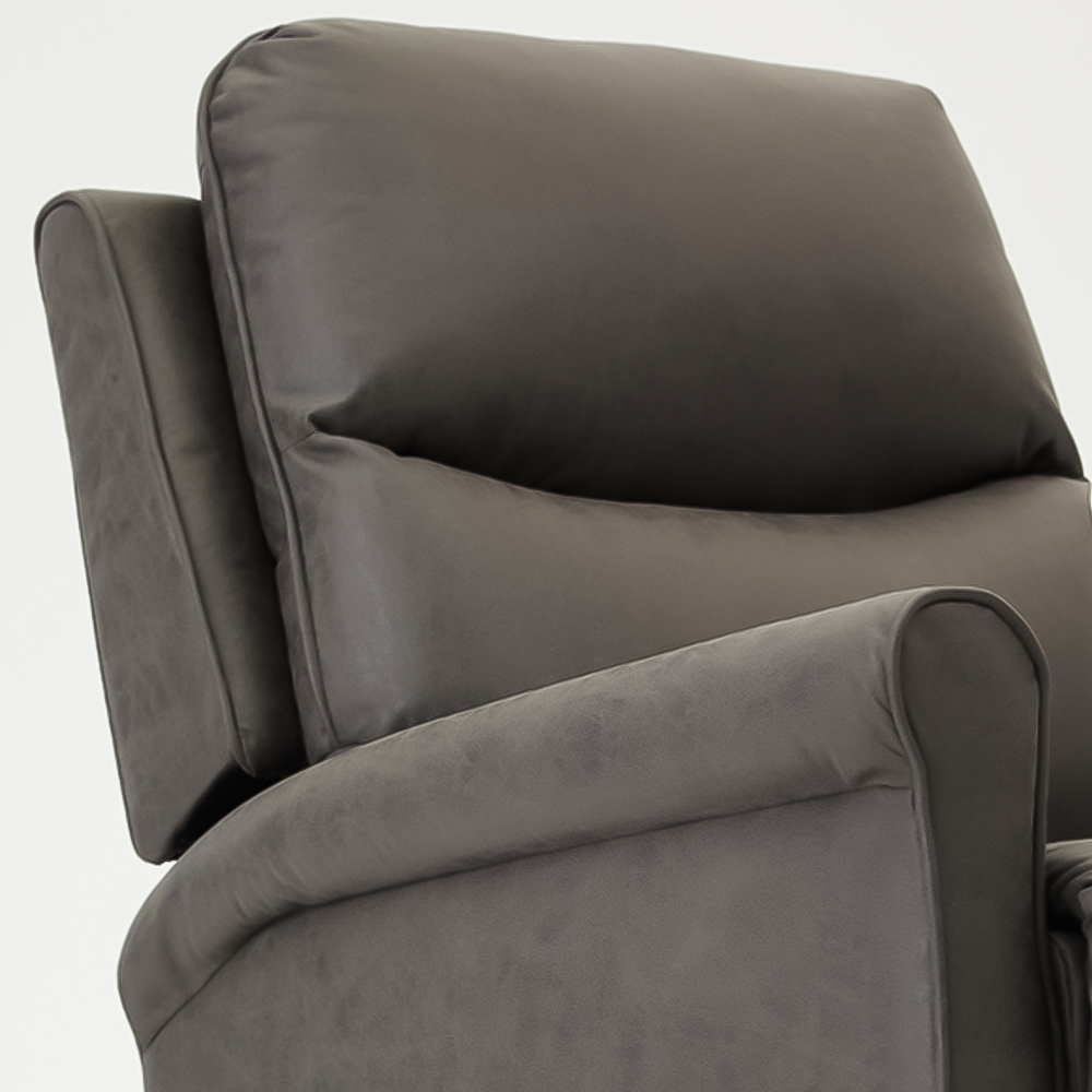 Home Detail Evan Grey Manual Recliner Chair Image 3