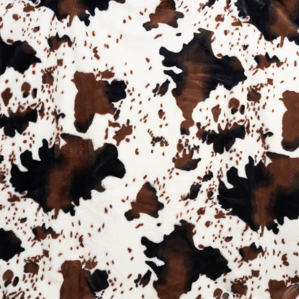 Cow Print Faux Fur Throw Image 5