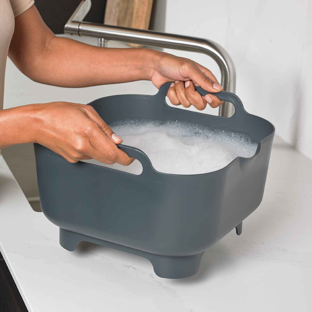 ReBorn Dark Grey Deep Washing Up Bowl with Handles 9L Image 5