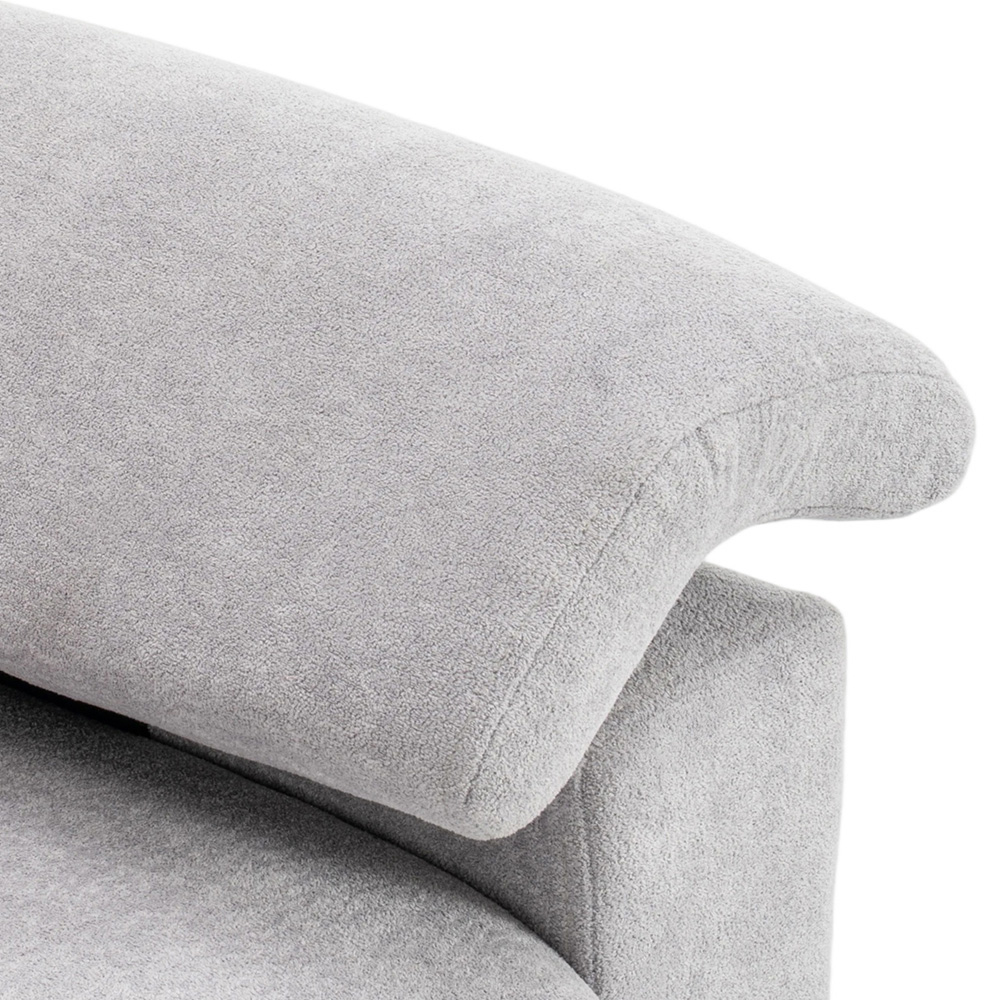 Living and Home 2 Seater Grey Chenille Sofa Image 3