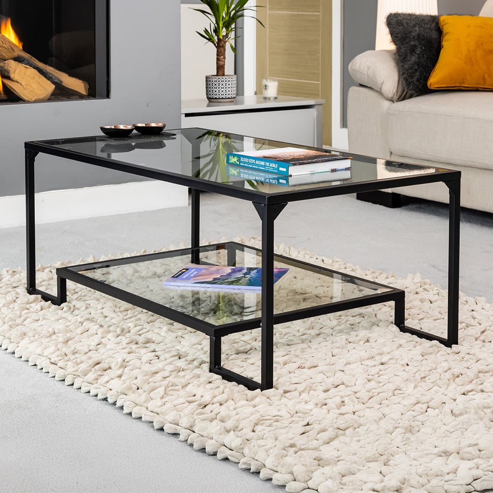 Artemis Home Vertex Single Shelf Rectangular Coffee Table Image 1