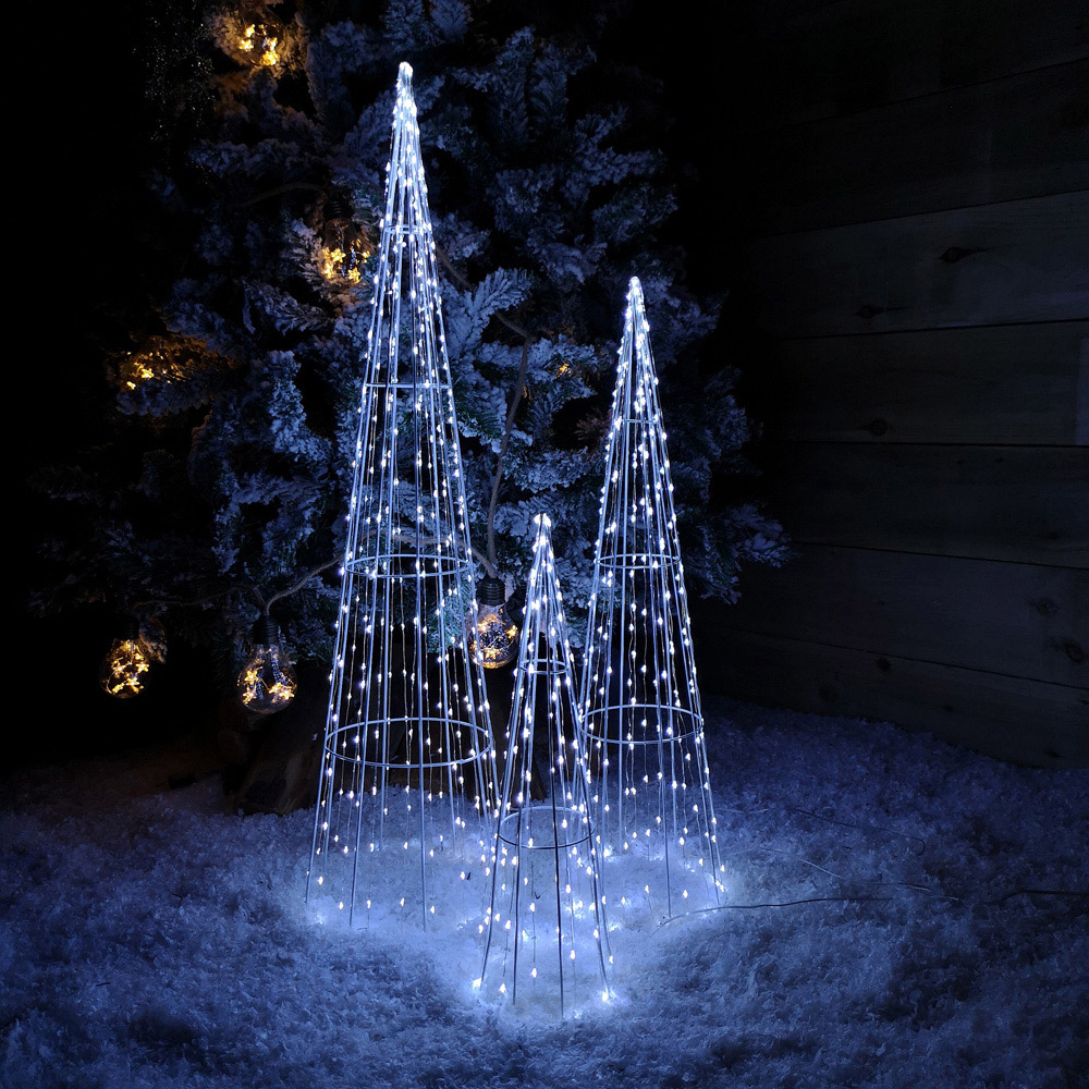 Samuel Alexander Tree Cone Christmas Decoration Set of 3 Image 5