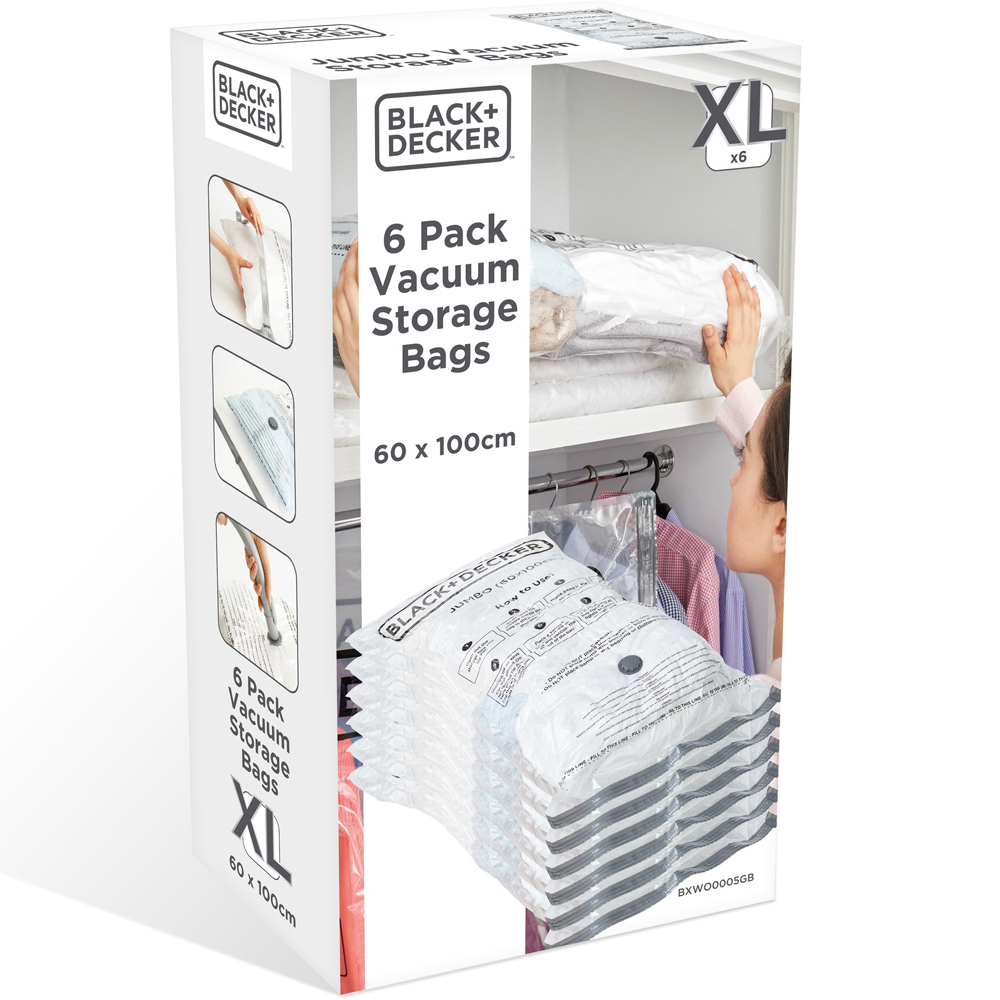 Black + Decker Extra Jumbo Vacuum Storage Bag 6 Pack Image 6