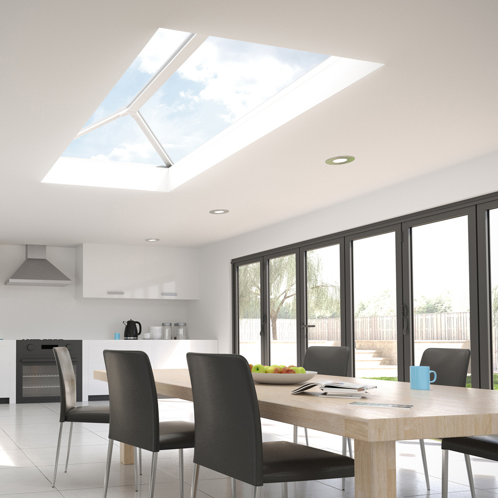 Crystal Aluminium  Skylight Roof Black Ext White Int 2000mmx1000mm Image 5