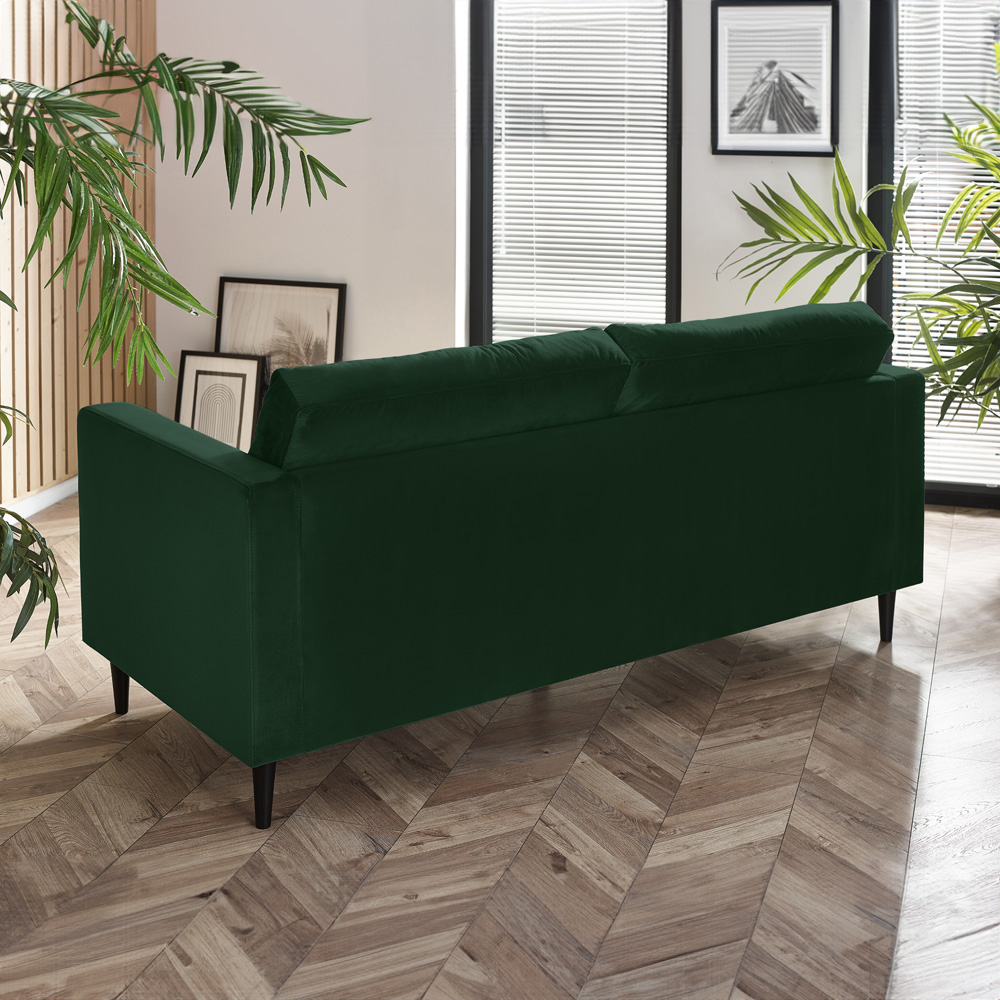 Furniturebox Josie 3 Seater Emerald Green Velvet Sofa Image 4