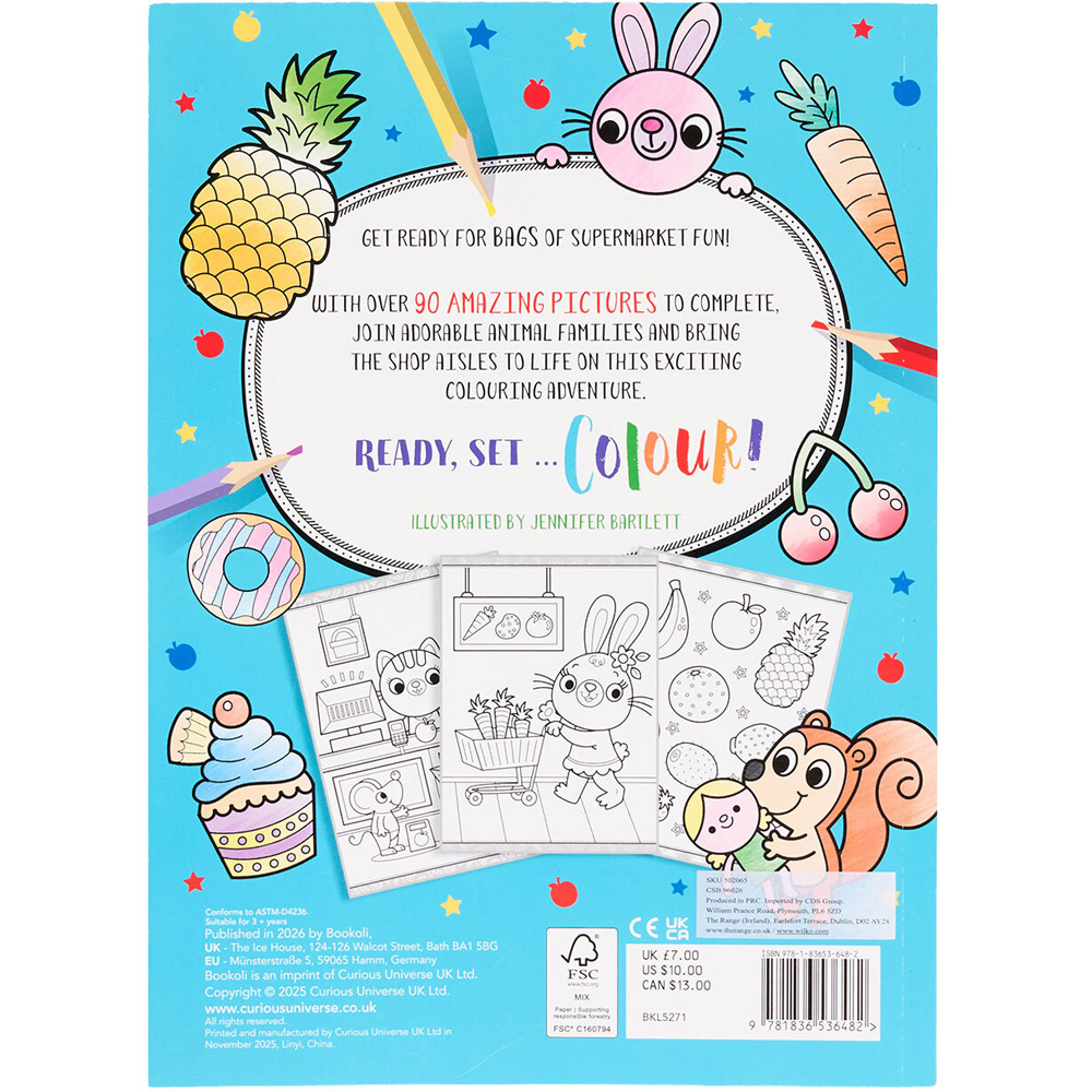 Mega Colouring At the Supermarket Book | Wilko
