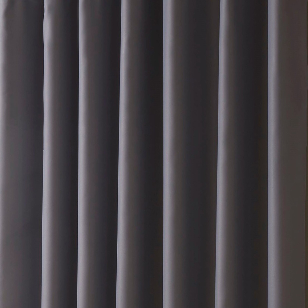 Alan Symonds Essential Silver Plain Pencil Pleat Taped Top Curtains 117 x 183cm Image 2