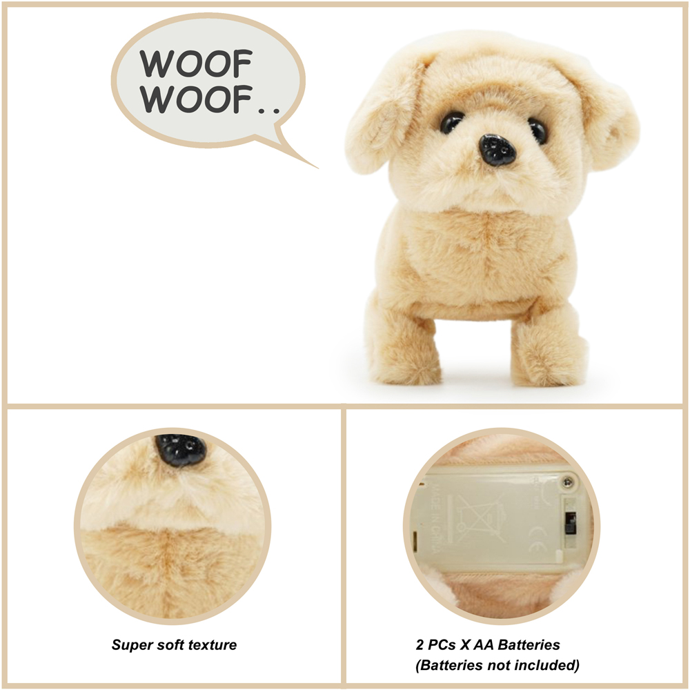 Pugs at Play Goldie The Golden Retriever Interactive Walking Dog Plush Soft Toy Image 8
