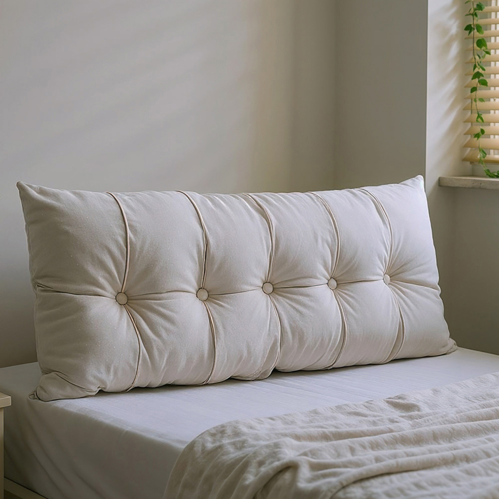 Living and Home Light Grey Chenille Headboard Pillow 60 x 150cm Image 2