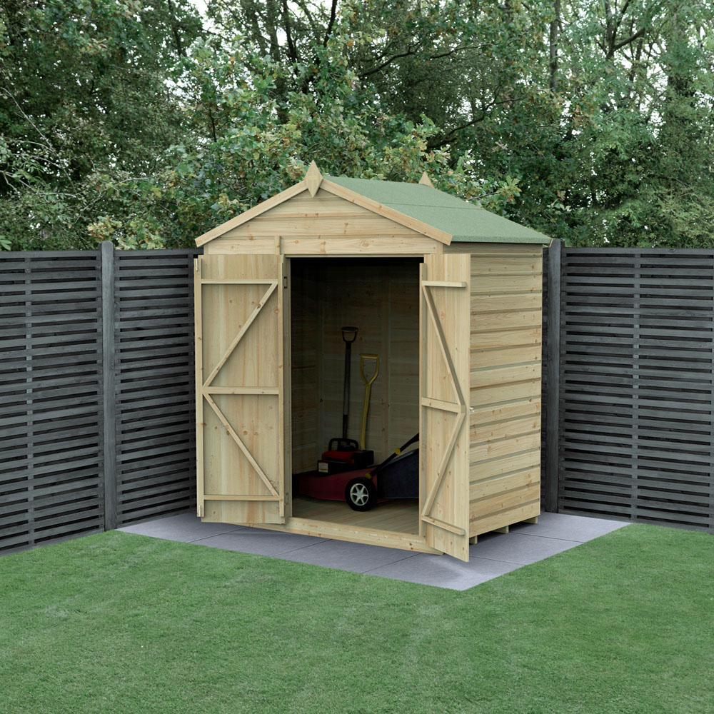Forest Garden 6 x 4ft Beckwood Apex Shed Image 2
