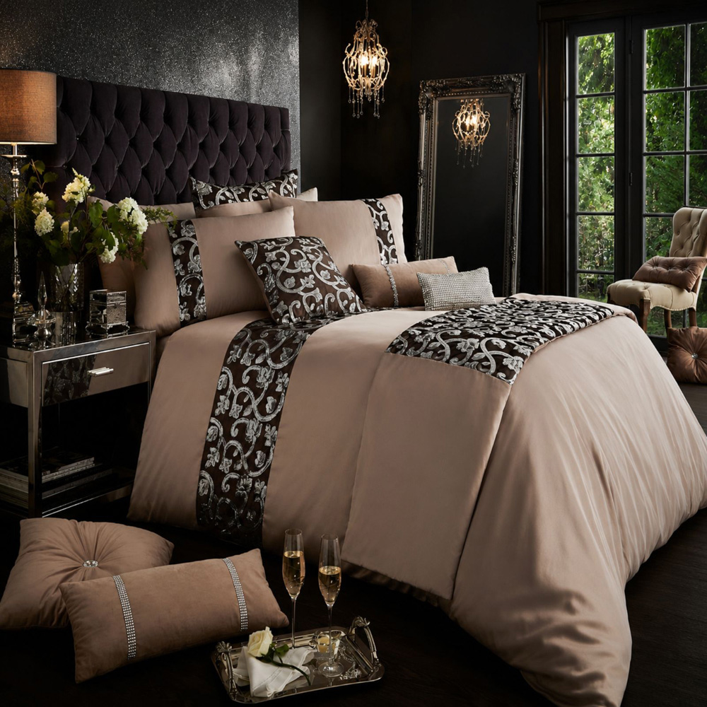 Smart Living Double Chambray Silver Katie Duvet Cover Set Image 4