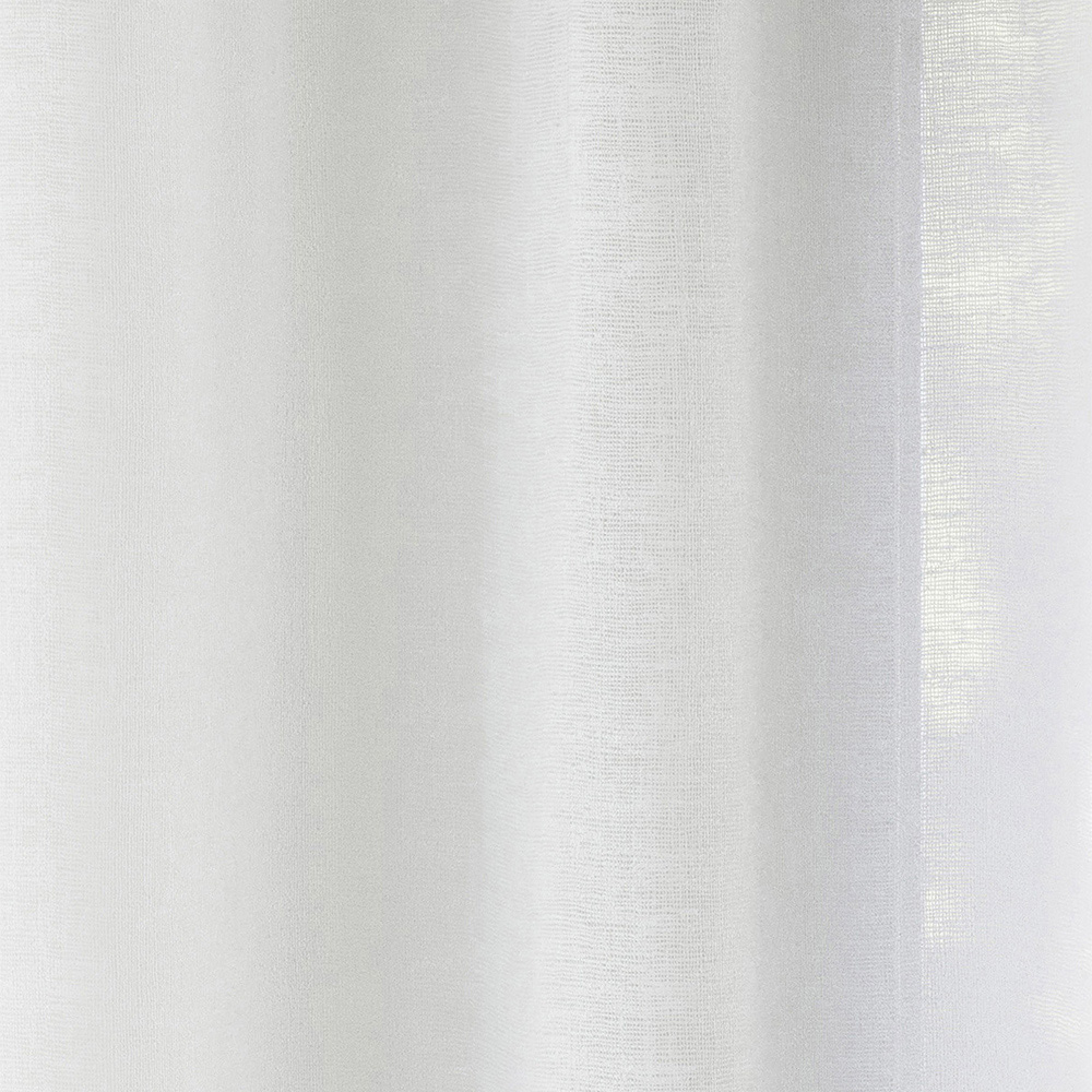 Tyrone Textiles Crete White Linen Look Eyelet Voile Panel Curtains 140 x 137cm Image 3