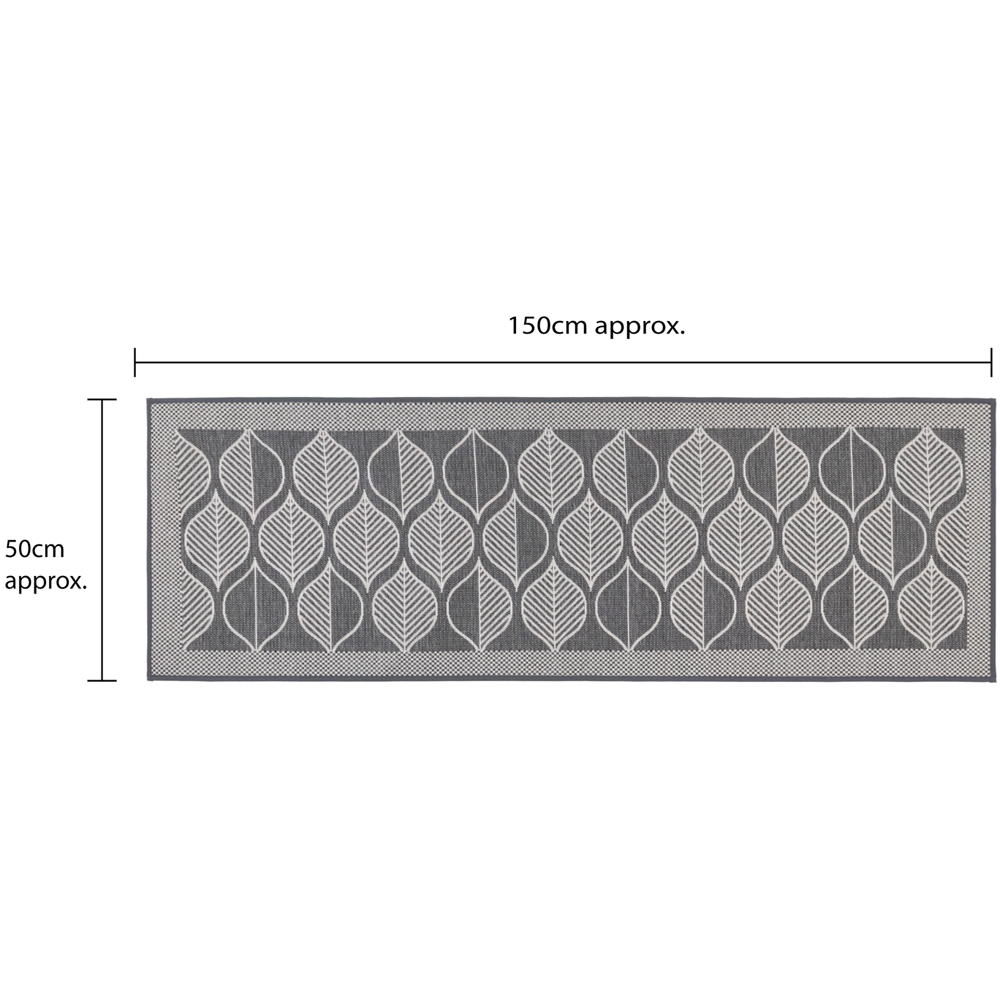 JVL Expression Leaves Rubber Backed Door Runner 50 x 150cm Image 9