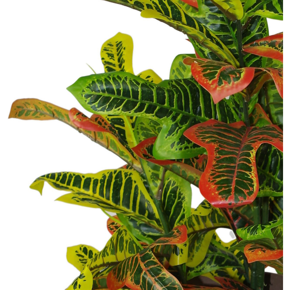 Leaf Codiaeum Multicoloured Artificial House Plant Pot 90cm Image 6