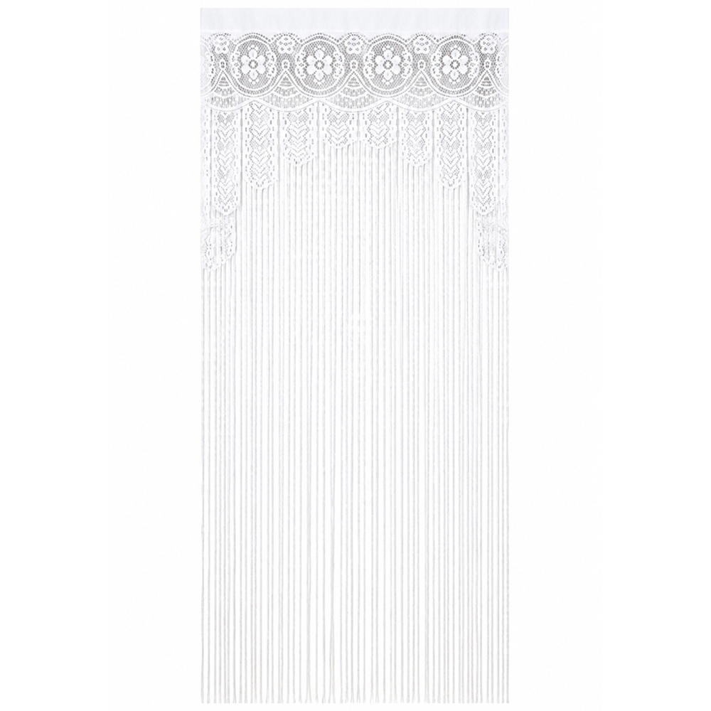 Avilo White Lacy Door Curtain 200 x 92cm Image 1