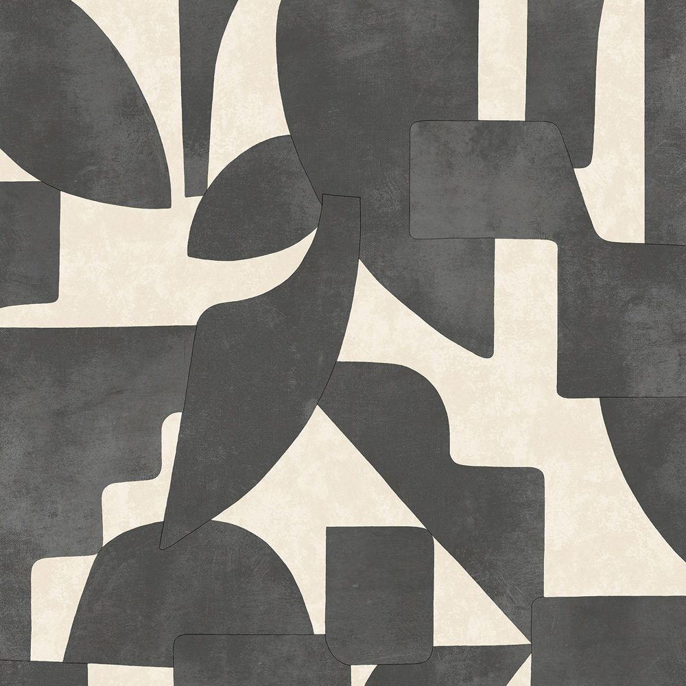 Holden Abstract Angles Cream Charcoal Wallpaper Image 1