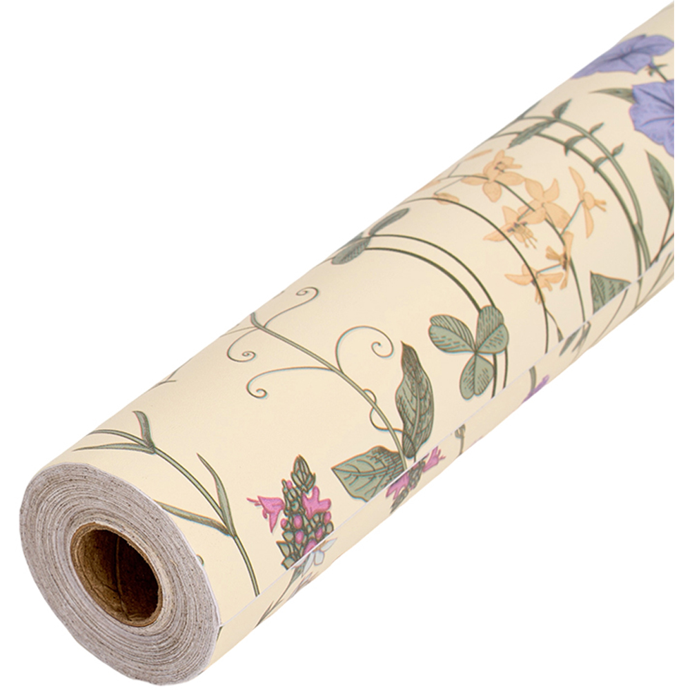 Living and Home Floral Pattern Purple and White Peel and Stick Wallpaper Image 4
