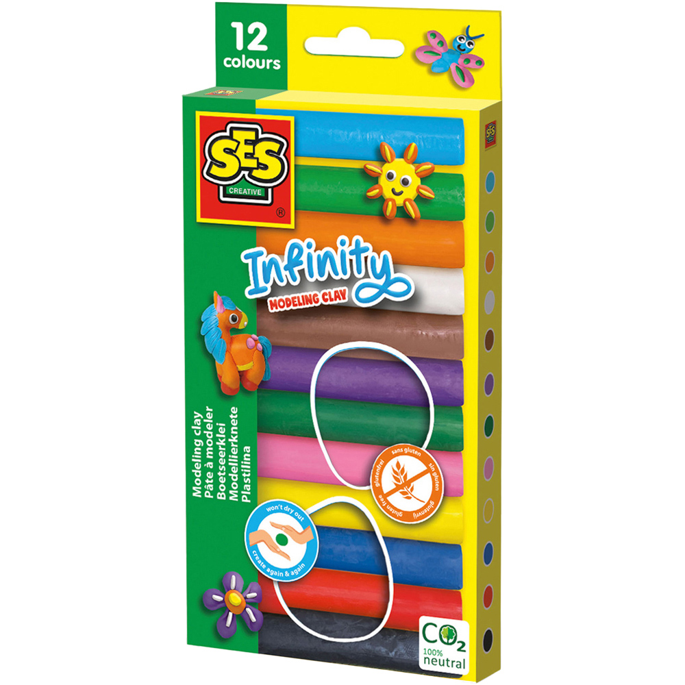 SES Creative Infinity Modeling Clay 12 Pack Image 1
