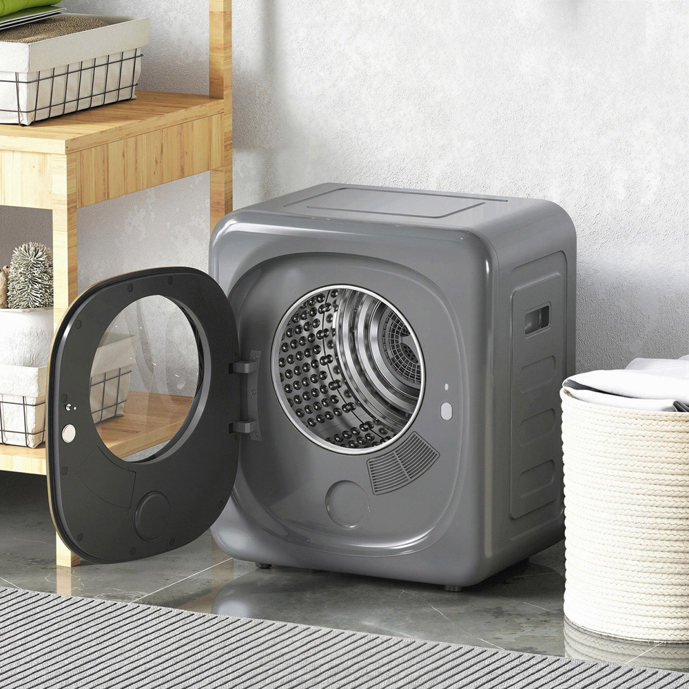 HOMCOM Grey Compact Small Tumble Dryer Machine 4kg 800W Image 2