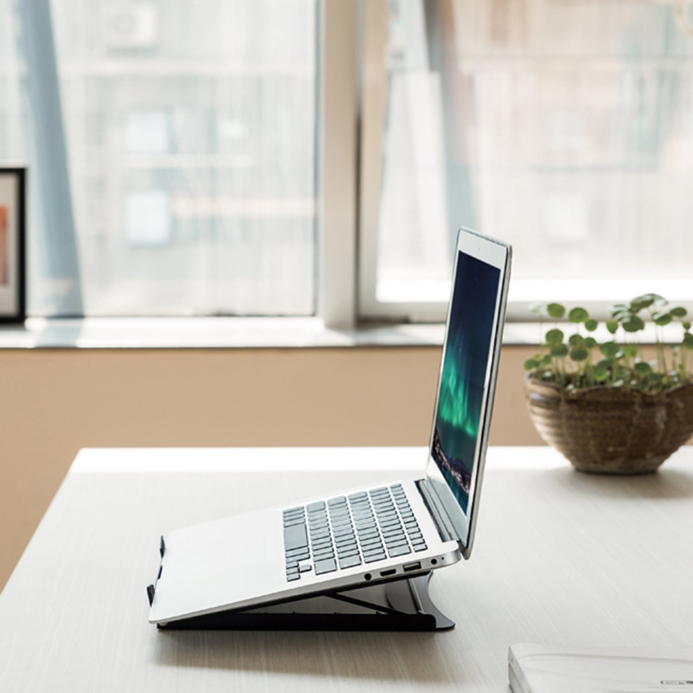 Properav Black Adjustable Laptop Stand Image 2