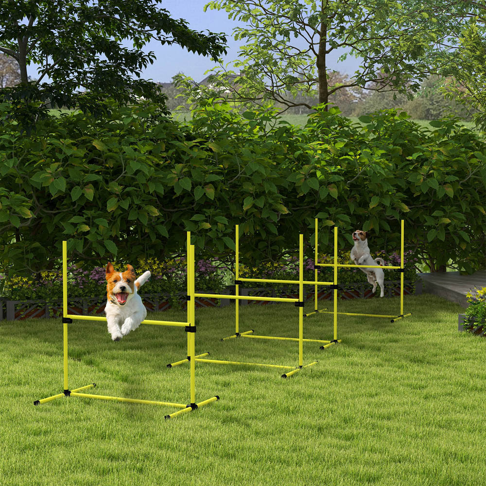 PawHut Yellow 4 Pieces Dog Agility Set with Carry Bag Image 2
