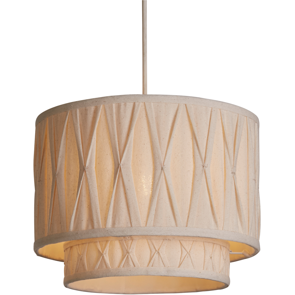 Lighting Collection Aurelia Cream Pinch Pleat Ceiling Shade Image 3