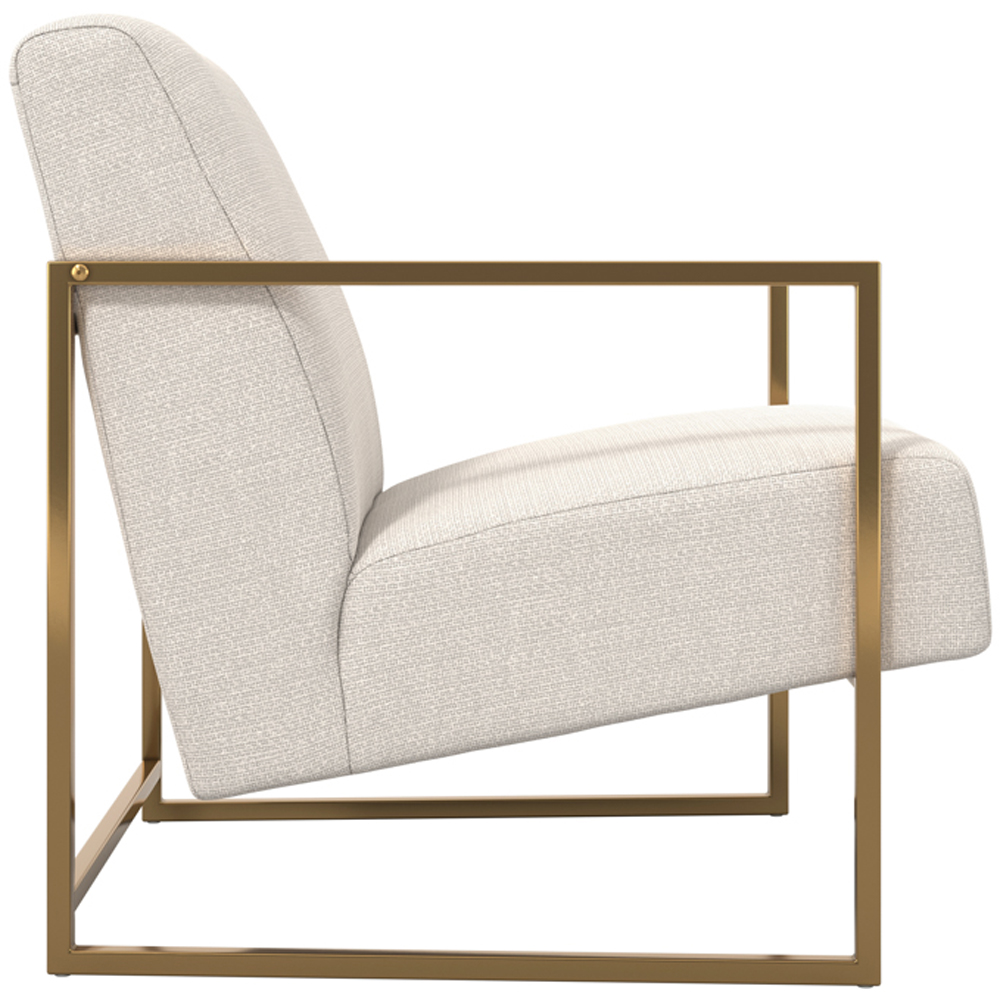 Ritz Beige and Gold Accent Chair Image 4