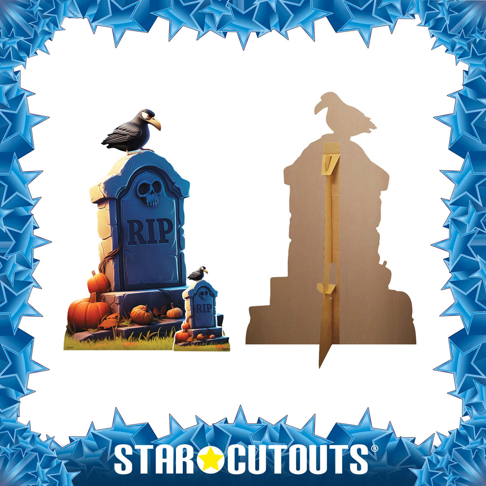 Star Cutouts Cartoon Tombstone Cardboard Cutout 4.5ft Image 3