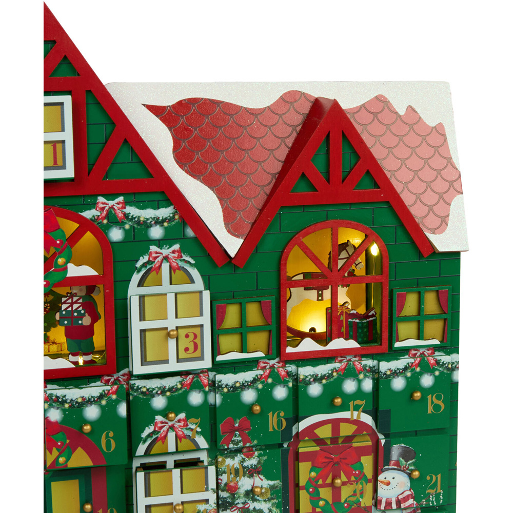 Wooden Christmas House Advent Calendar Image 6
