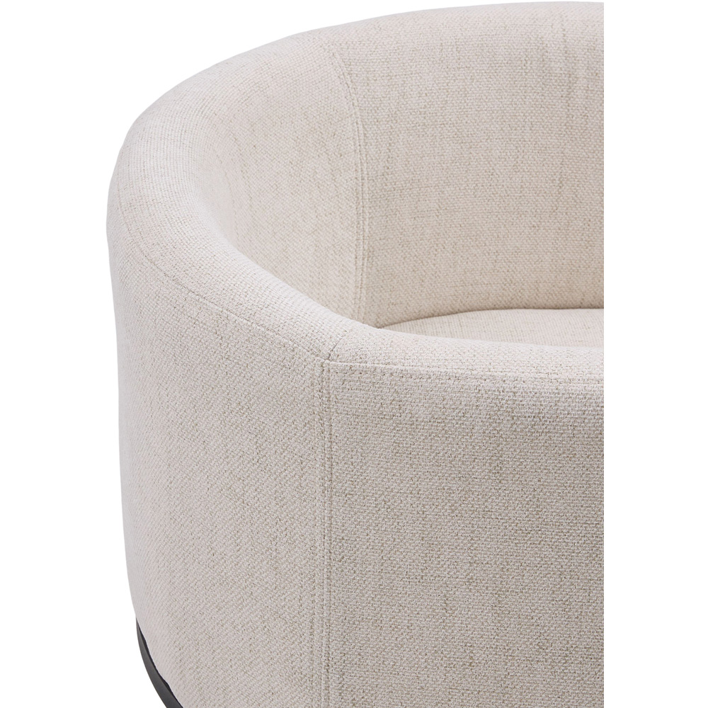 Living and Home Beige Chenille Bar Stool with Armrest Set of 2 Image 5