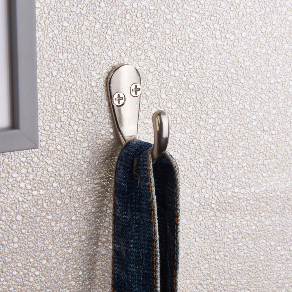 Headbourne Satin Nickel Robe Hook 2 Pack Image 2