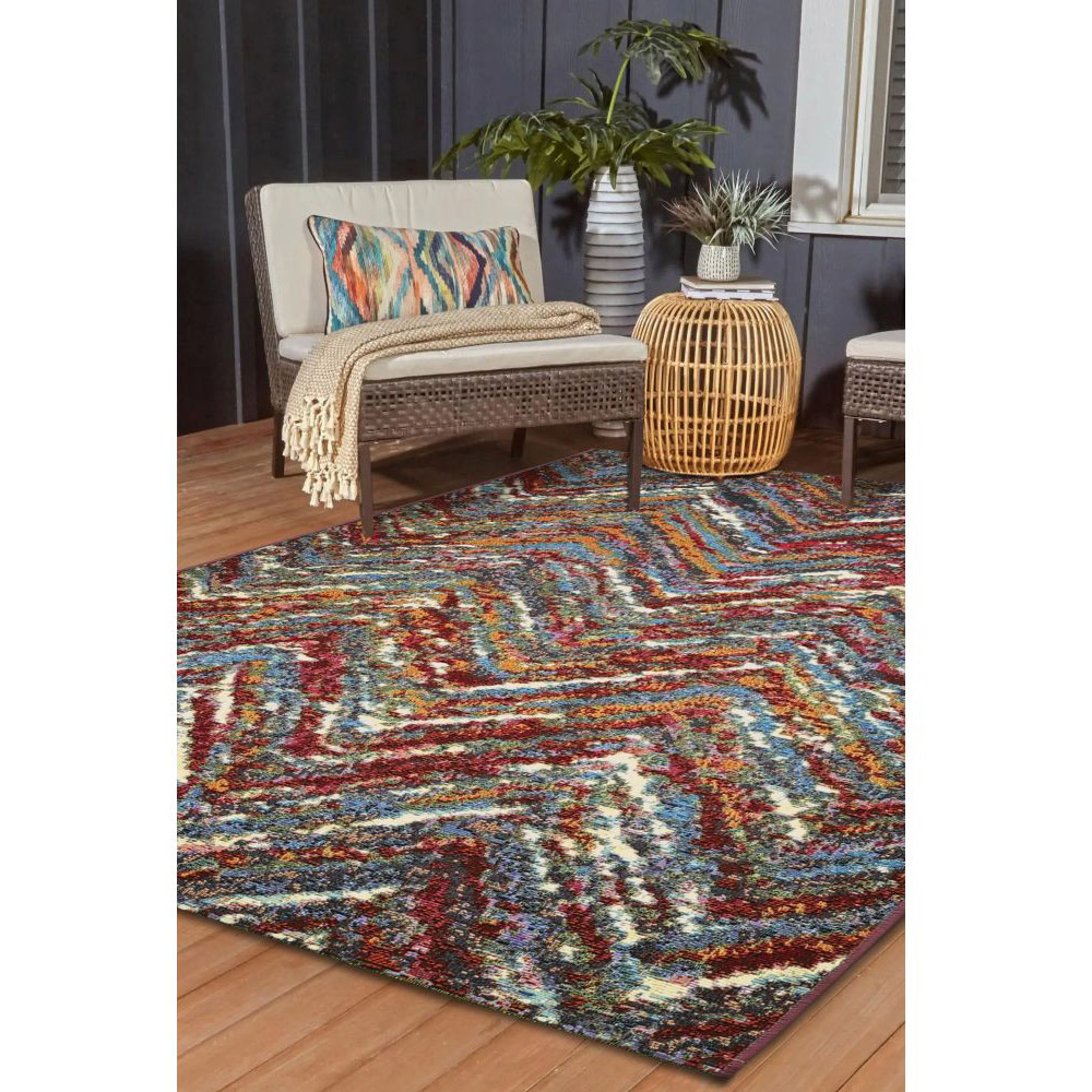 Homemaker Tropico Multicolour Zigzag Rug 120 x 170cm Image 4