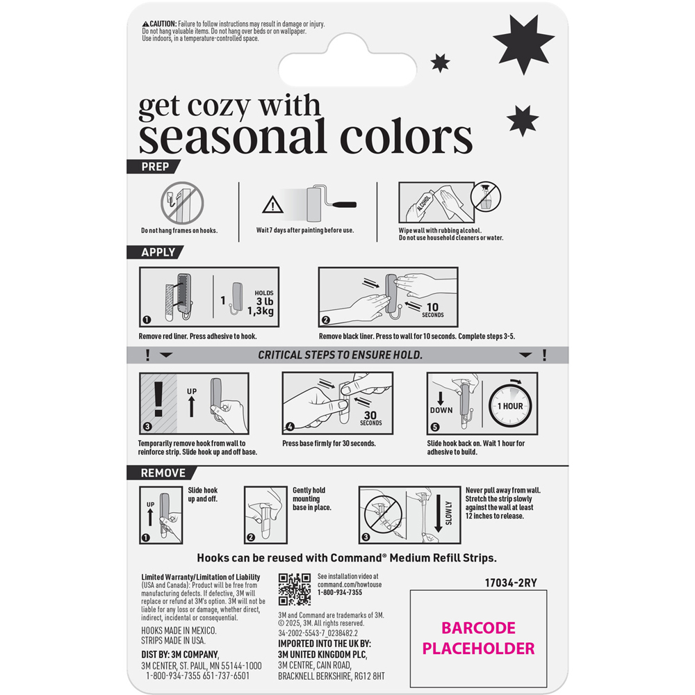 Pack of 2 Command Medium Decorative Hooks Latte Image 2