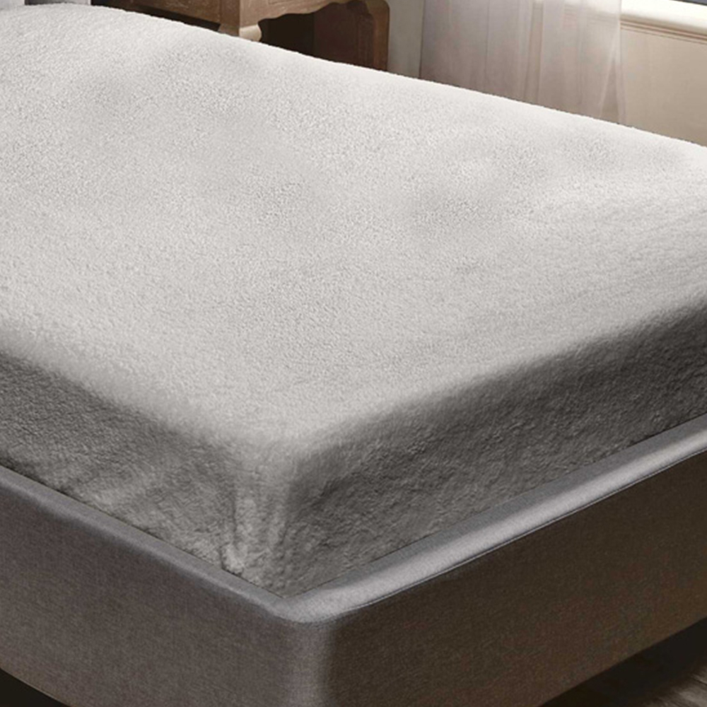 Rapport Home Teddy Single Silver Fitted Bed Sheet Image 4