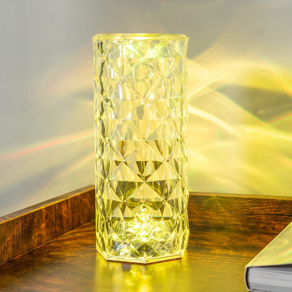 ValueLights Rose RGB Crystal Style LED Table Lamp Image 5