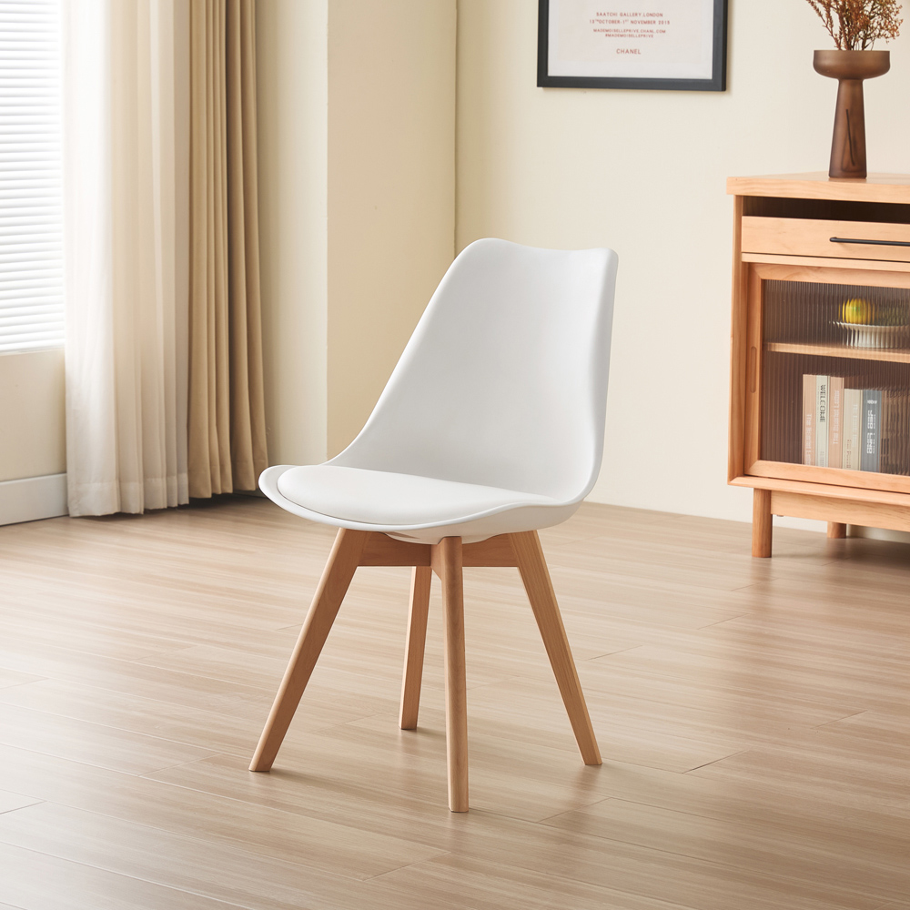 Comfy Living 4 Seater Rectangular Dining Set White Image 6