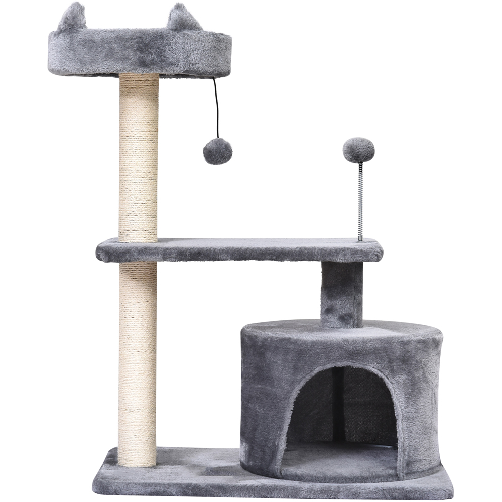 PawHut 81cm Grey Cat Activity Tree Image 1