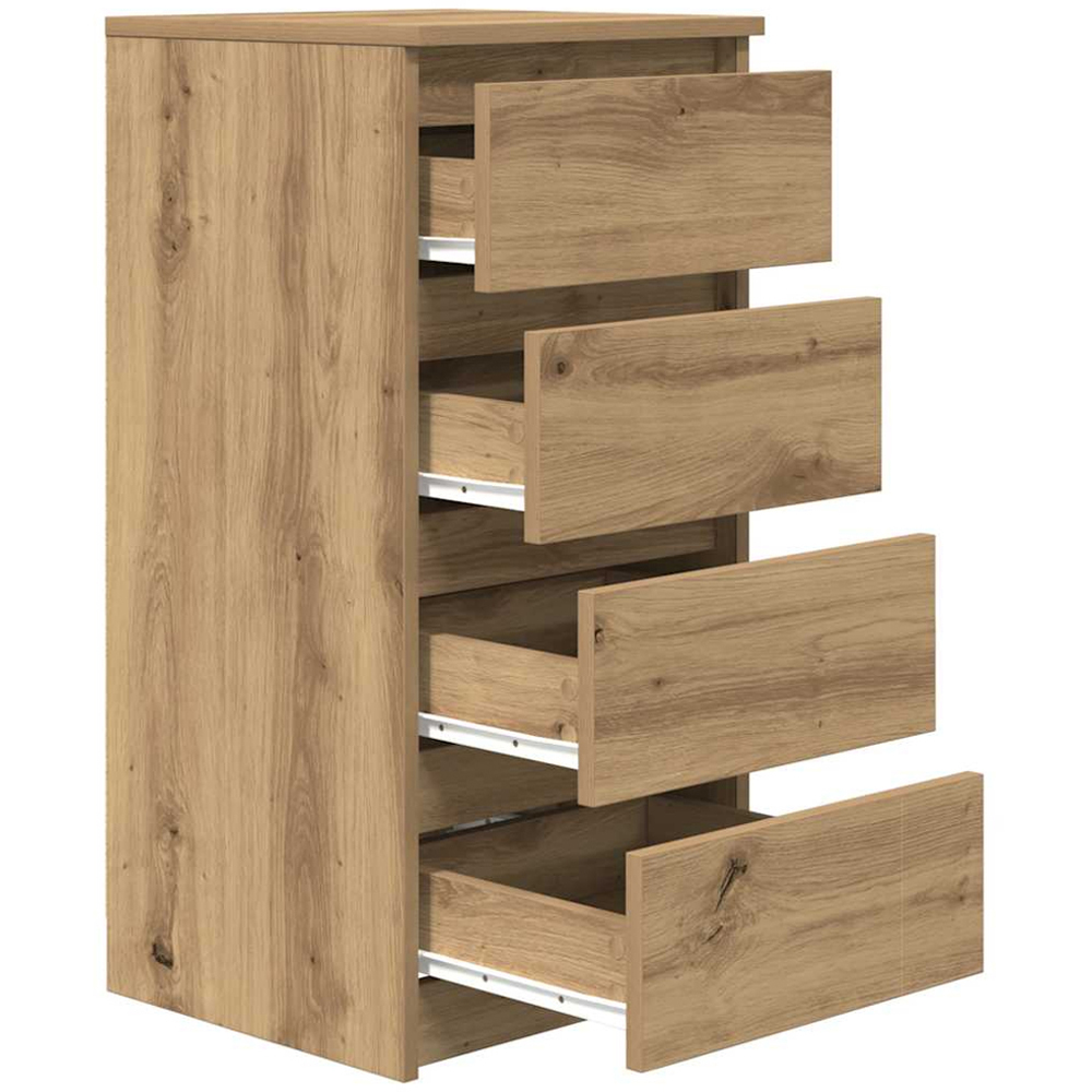 vidaXL 4 Drawer Artisan Oak Sideboard Image 5