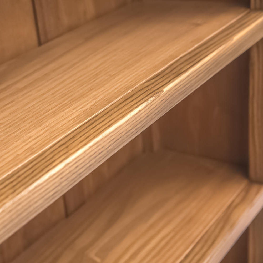 Trivento 3 Shelf Light Wood Lacquered Bookcase Image 6