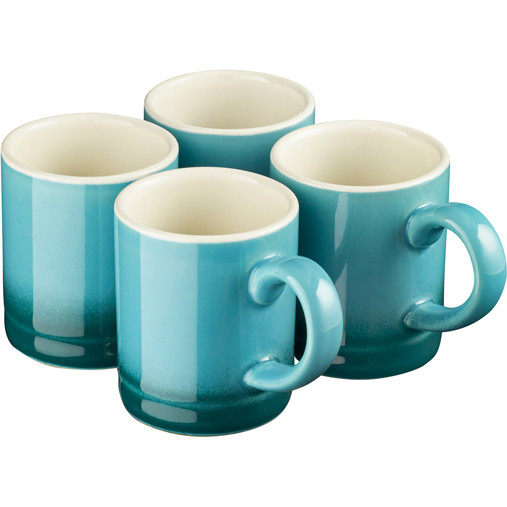 Cooks Professional Teal Espresso Stoneware Cups 4 Pack Image 1