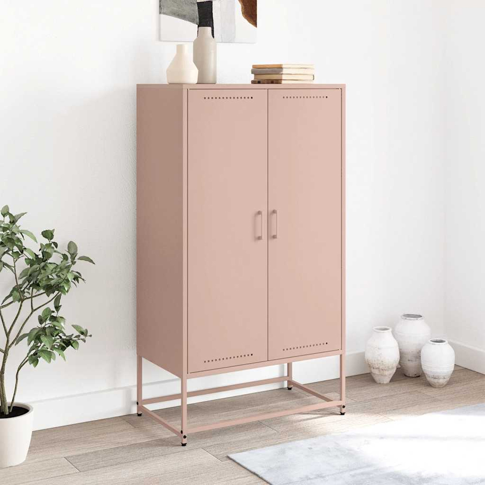 vidaXL 2 Door Pink Industrial Highboard Image 9