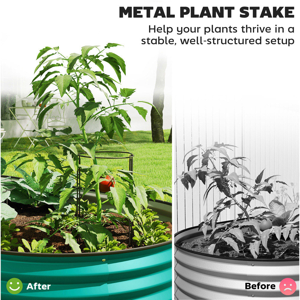 Outsunny Green Raised Garden Bed with Metal Stakes Set of 2 Image 4