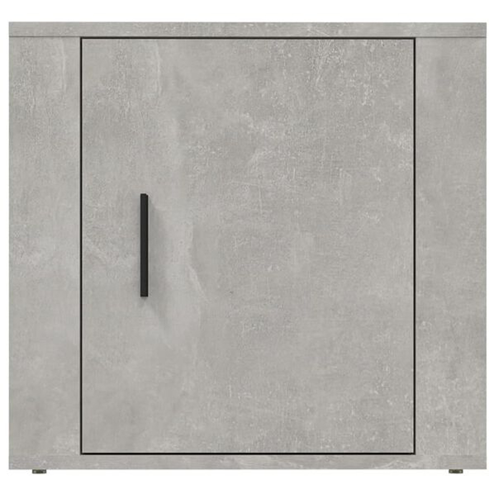 vidaXL Single Drawer Concrete Grey Bedside Table Set of 2 Image 4